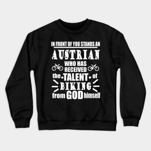 Austria Downhill Biking Cycling Mountain Bike Tour Crewneck Sweatshirt